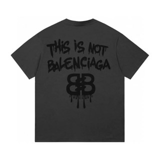 BALENCIAGA THIS IS NOT BALENCIAGA BB T-SHIRT เสื้อยืดคอกลมแขนสั้น แบรนด์บาลองเซียก้า