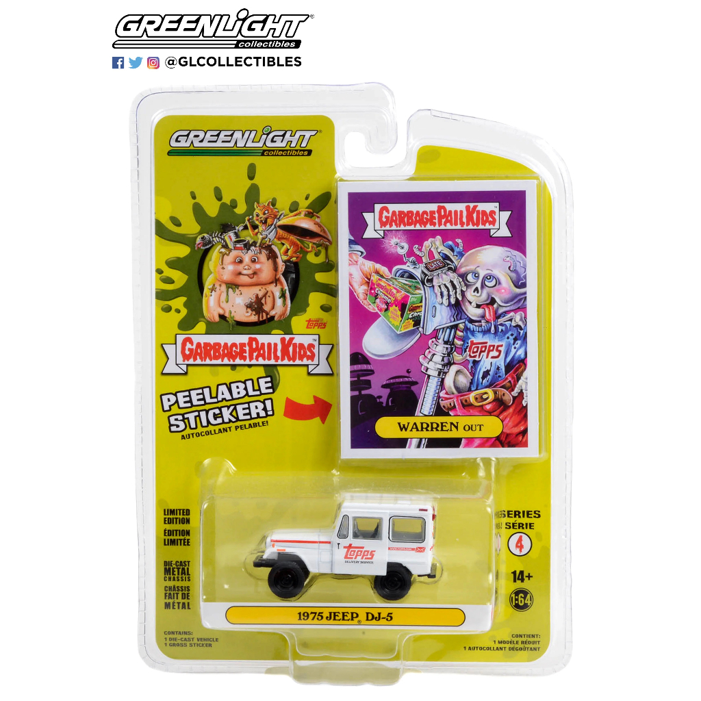 Greenlight 1/64 Garbage Pail Kids Series 4 - 1975 Jeep DJ-5 54070-B