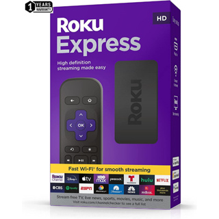 Roku Express (New, 2022) HD Streaming Device with High-Speed HDMI Cable and Simple Remote (no TV controls), Guided Setup