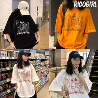 【RicoGirl】 *พร้อมส่ง* เสือยืดแขนสั้นคอกลมสกรีนลายแก๊งวัยรุ่น #931 เสื้อ เสื้อยืด เสื้อผู้หญิง เสื้อแฟชั่น เสื้อ oversize