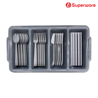 Srithai Superware ถาดเก็บช้อนส้อม สำหรับใส่ เก็บ ช้อน-ส้อม ที่วางช้อน 4 ช่อง รุ่น TR-01
