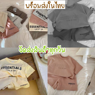 พร้อมส่งในไทย ชุดเซทเด็กแขนสั้นขาสั้น สกรีนลายเรียบ น่ารักๆ (ไซส์ เล็กกว่าปกติ แนะนำเผื่อ 1 ไซส์)