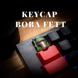 ส่งฟรี Artisan keycap boba fett