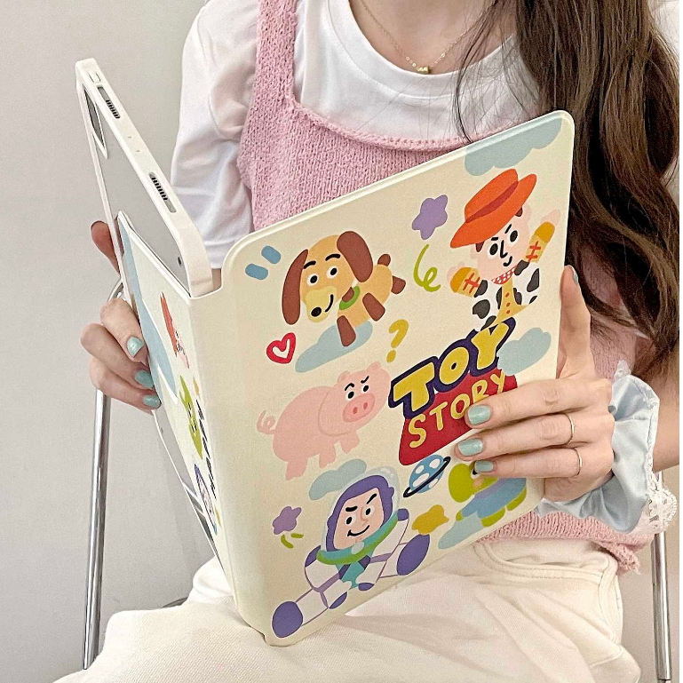 🪐24 ชั่วโมงเคส🪐 เคสiPadหมุน 360°Air5 Gen9 Toy Story ช่องใส่ปากกาขวา Acrylic เคส ipad air6 pro11 2024