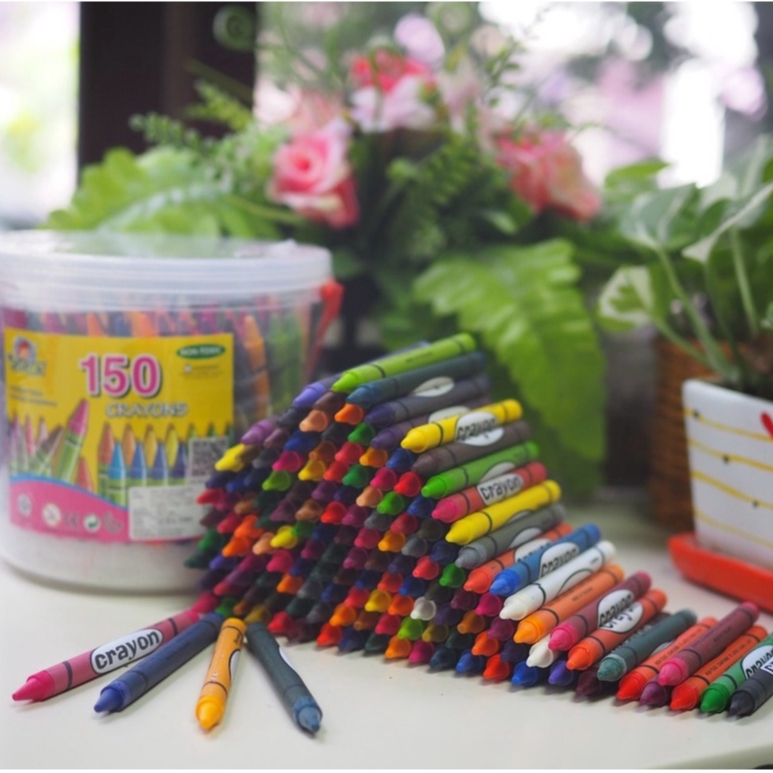 สีเทียนสำหรับเด็ก (Crayon) เลือกได้ 3ขนาด เขียนลื่น ไม่หักง่าย สีสันสดใส ระบายง่าย ไร้สารพิษ ปลอดภัยสำหรับเด็ก - รูปที่ 5