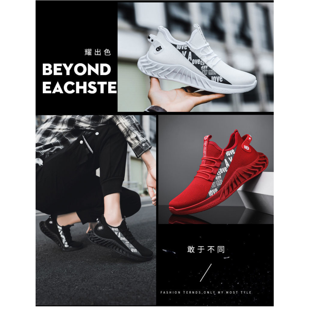 (S-1078) รองเท้าผ้าใบ Fashion แฟชั่น ผู้ชาย ทรงสปอร์ต ใส่วิ่ง ใส่ทำงาน เท่ห์ 💕 ลำรอง พร้อมส่งในไทย 🚚