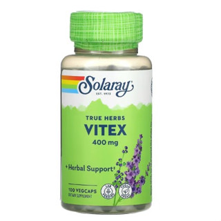 ไวเท็กส์ เพิ่มโอกาสตั้งครรภ์ ปรับฮอร์โมนเพศ Solaray, Vitex, 400 mg, 100 VegCaps