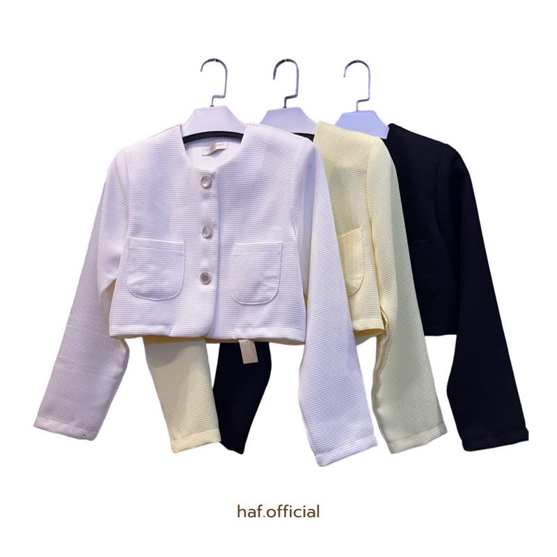 blazer crop เสื้อเบลเซอร์สไตล์เกาหลี เสื้อสูทตัวสั้น