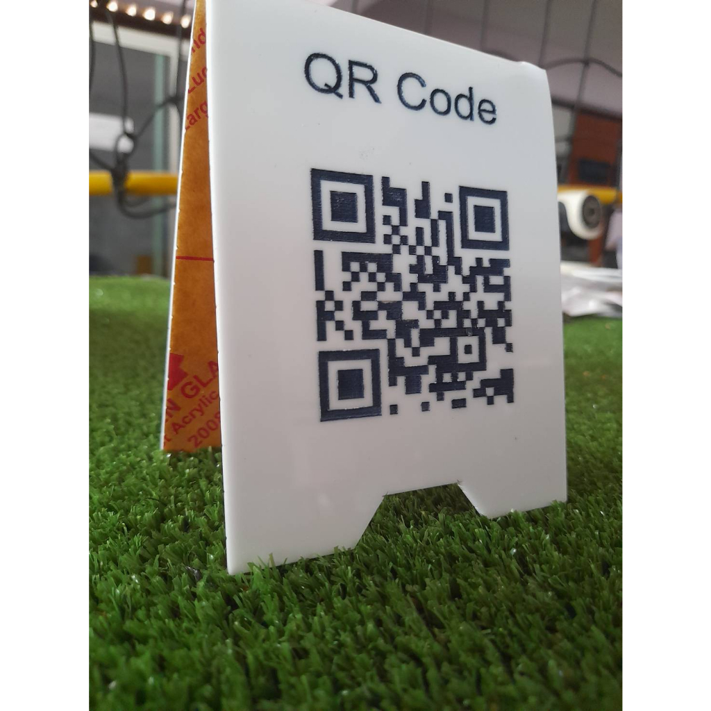 ป้ายชำระเงิน ป้ายคิวอาร์โค้ด QR Code ป้ายสแกนจ่าย แบบตั้งโต๊ะ