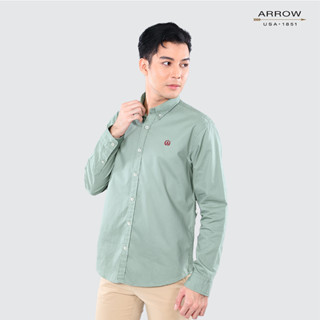 เสื้อเชิ้ต ARROW COTTON PEACH SKIN แขนยาว ทรง Smart Fitดูแลรักษาง่าย สวมใส่สบาย รหัสMACM703S3CSLR