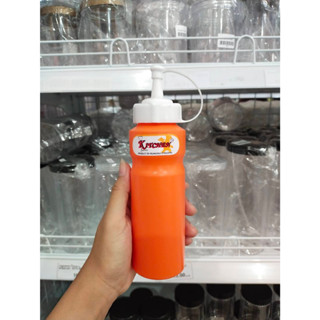 ขวดซอส 280 ml. ตัวสีส้ม/แดง ฝาขาว 9040 RW