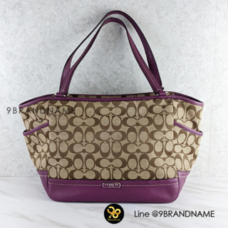 Coach Park Signature Carrie Tote Bag ( F23297)