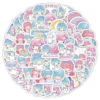 พร้อมส่ง!สติกเกอร์ลายการ์ตูน กันน้ำ ลิตเติ้ลทวิน sanrio ตกแต่ง 60ชิ้น