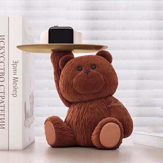 Teddy bear🐻 ถาดหมีวางของ ด้านหลังเป็นที่หยอดเหรียญเก็บเงิน