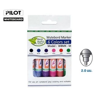 Pilot ปากกาไวท์บอร์ด WBMK-M-SC6 คละสี แพ็ค 6 ด้าม