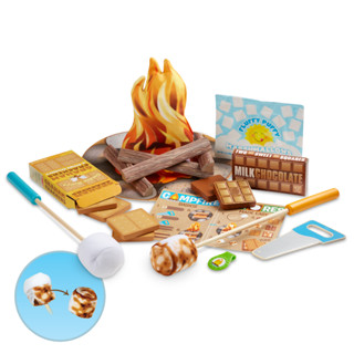 [ปิ้งมาชเมลโล่23ชิ้น] รุ่น 30822 เล่นแคมป์ปิ้ง ทำขนมสมอร์ Melissa &amp; Doug Lets Explore Campfire Smores Play Set ลูกเล่นเพียบ บทบาทสมมุติเหมือนจริง ของเล่น