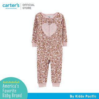 CARTERS 1PC COTTON FTLS BROWN HEART คาร์เตอร์หมีจั๊มสูทเด็กผู้หญิง ลายหัวใจ L10