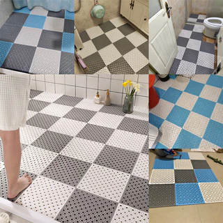 แผ่นรองกันลื่นรองในห้องน้ำห้องครัวระเบียง แบบยางกันลื่นปูพื้นห้อง ตัดได้DIYได้ นุมสบายทนทาน ขนาด30*30cm
