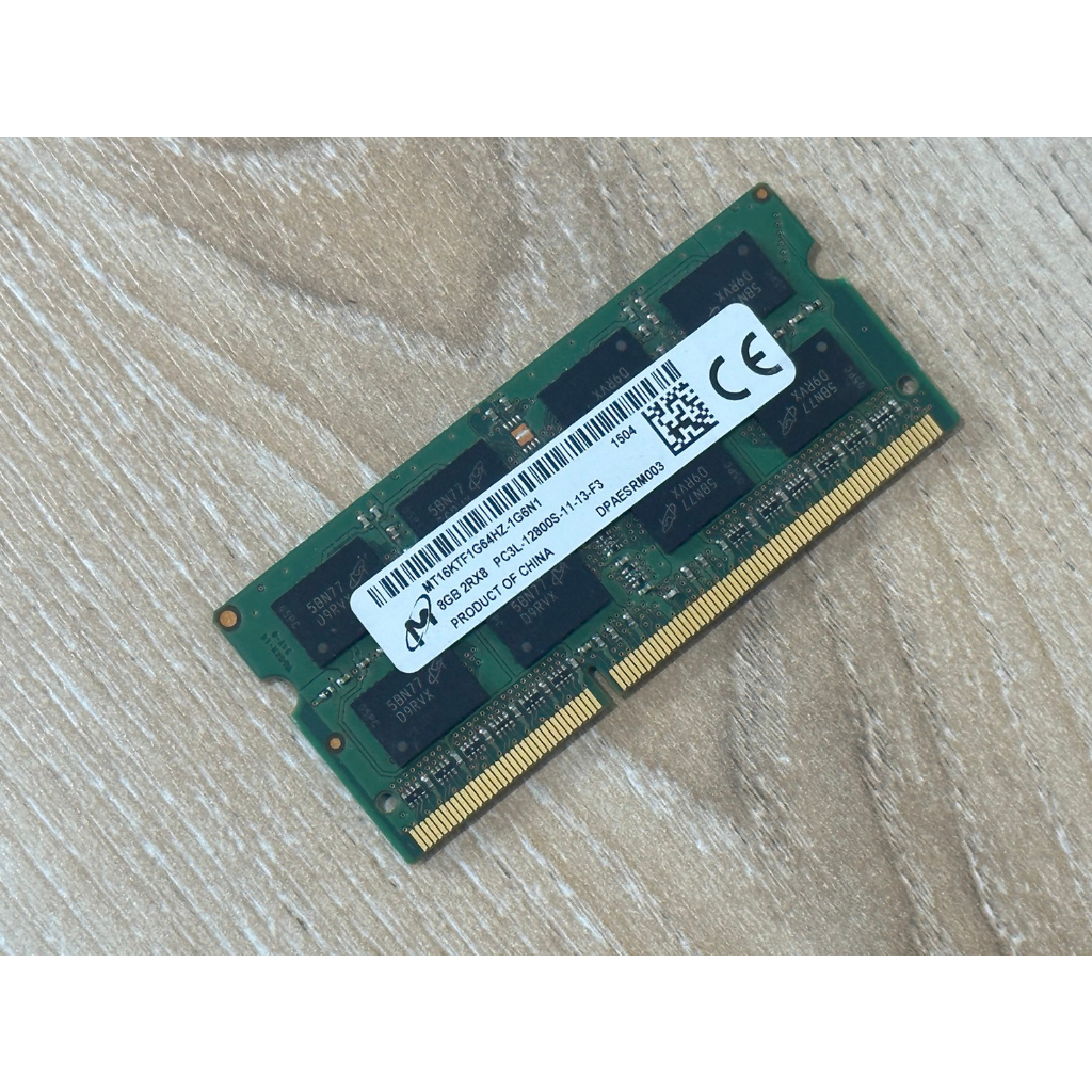 ของแท้ มือสอง สภาพดี แรมโน๊ตบุค (RAM NOTEBOOK ) DDR3L Micron 8GB bus1600 (8GB X 1)