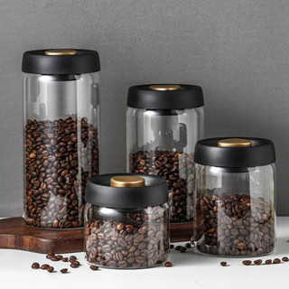 500/900ML โถใส่กาแฟสูญญากาศ กระปุกเก็บเมล็ดกาแฟ ขวดสูญญากาศ Coffee/Sugar/Tea Food Storage Vacuum Seal Container