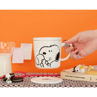 🚚 พรัอมส่ง ชุดอุ่นแก้วมัค พร้อมฝา แท่นชาร์จไฟอุ่นร้อน Snoopy Mug Warmer Set.Bofriends แก้วมัค Snoopy แท่นชาร์จไฟ สาย USB