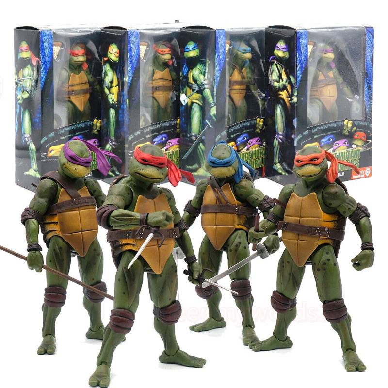 1990 TMNT นินจาเต่าTeenage Mutant Ninja Turtles Movie Action Figure 18 cm