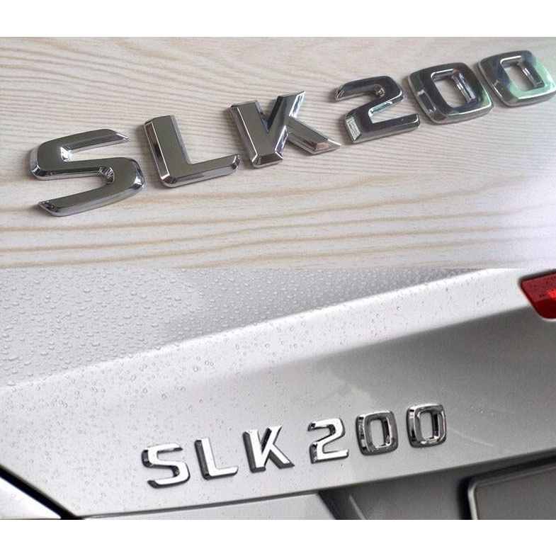 โลโก้ ติดท้าย เบนซ์ เอสแอลเค 200 ตัวอักษรแยก Mercedes - Benz SLK200 letter Chrome rear trunk for R170 R171 R172 SLK200