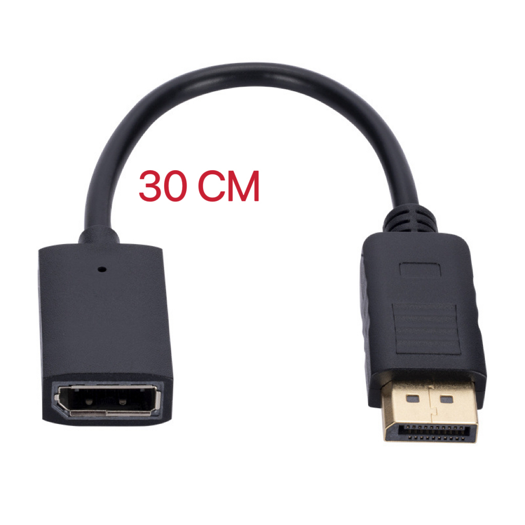 Display Port Male To Display Port Female Cable 30CM