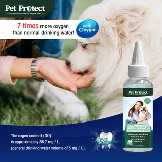 Pet Protect Dental Gel เจลป้ายฟัน สูตร Original ช่วยลดคราบหินปูน กำจัดกลิ่นปาก สำหรับสุนัขและแมว 4 Oz. (118 มล./ขวด)