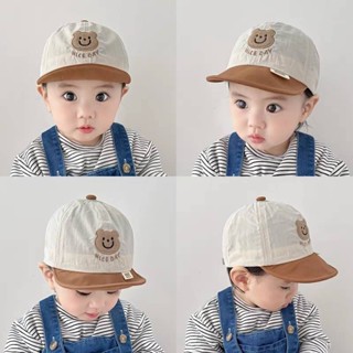 [พร้อมส่ง] หมวกเด็ก 5เดือน - 3ปี รอบหัว:48-50 cm. หมวกแก๊ปเด็ก (Cap) ปักลายการ์ตูนหมี 🐻 หมวกเด็กน้อย หมวกแฟชั่นเด็ก