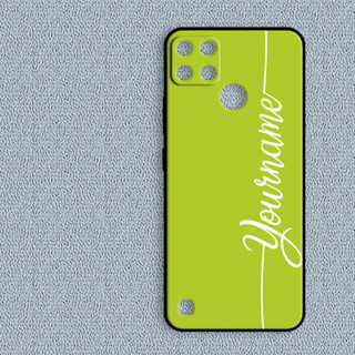 เคส Realme C21Y , Realme C25Y เคสพิมพ์ชื่อลายเซ็น ใส่ชื่อตัวเองได้ สีสันสดใส ขอบนิ่ม TPU