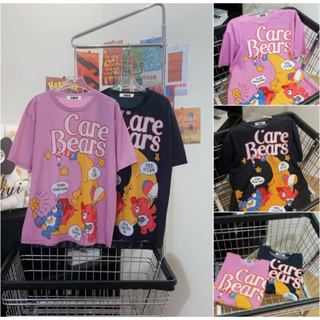 เสื้อคอกลม เสื้อมัดย้อม เสื้อยืดคอกลมแขนสั้น Care Bear &amp; Friends ʕ•ᴥ•ʔ เสื้อยืดลายแคร์แบร์ น่ารักมากก สกรีนแน่น ผ้าฝ้าย