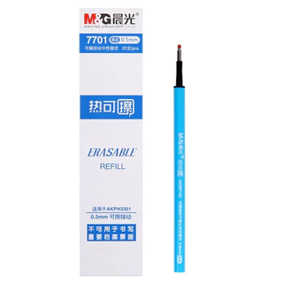 ไส้ปากกาลบได้ 0.5 มม.ตรา M&G เอ็มแอนด์จี (สีน้ำเงิน,แดง,ดำ) รุ่น 7701 สำหรับปากกาลบได้แบบกด