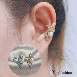 earcuff ต่างหูแบบเกาะ/หนีบ ต่างหูแฟชั่นสไตส์เกาหลี,ต่างหูมุก,XE00478