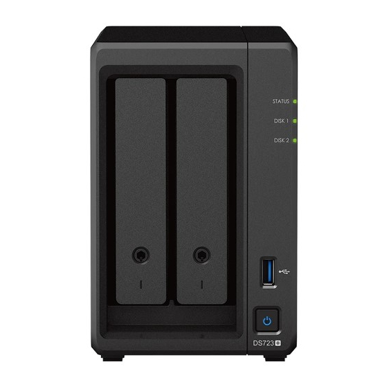 NAS (อุปกรณ์จัดเก็บข้อมูลบนเครือข่าย) SYNOLOGY DISKSTATION DS723+ (2 BAY - AMD RYZEN R1600 - 2 GB DD