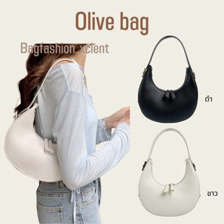 [พร้อมส่ง] กระเป๋า Olive bag กระเป๋าหนังทรงเกาหลี สายคาเฟ่ สายเที่ยว ต้องมีใบนี้เลย สะพายขึ้นไหล่แล้วสวยมาก