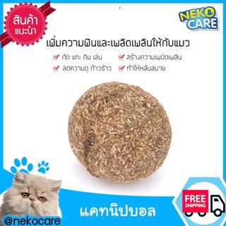 Neko Care Catnip Ball หญ้าแมวแบบแห้ง ชนิดลูกบอล สำหรับให้แมวเคี้ยวเล่น ขนาด 3.2 ซม.