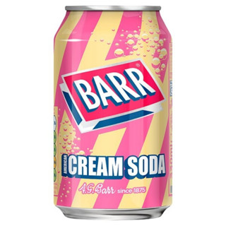 Barr Cream Soda 330ml เครื่องดื่ม ครีมโซดา เครื่องดื่มโซดา โซดา