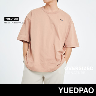 Yuedpao No.1 เสื้อยืดSignature Oversize Summer ผ้าหนาทรงสวย ยับยากรีดง่าย รับประกันไม่ย้วย 2 ปี สี Sandstone