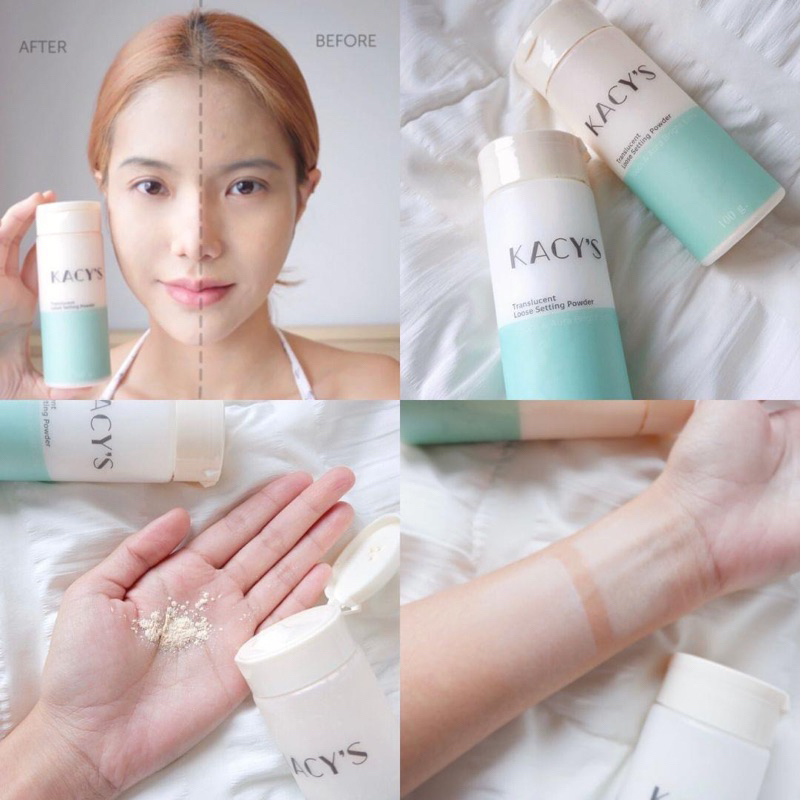 แป้งฝุ่นหน้าเนียน ของแท้แป้งฝุ่นโปร่งแสงเคซิส KACY'S คุมมันกันเหงื่อ