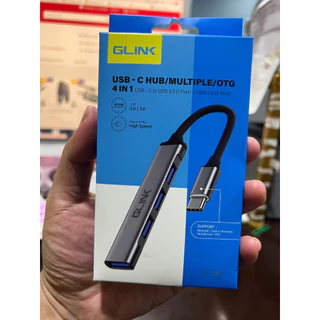 (ใช้เป็นOTGได้) Glink GL-029A , GL-029C USB & USB-C to USB ตัวเพิ่มช่อง USB HUB 4 Port 3.0/2.0 ประกันศูนย์ 1 ปี