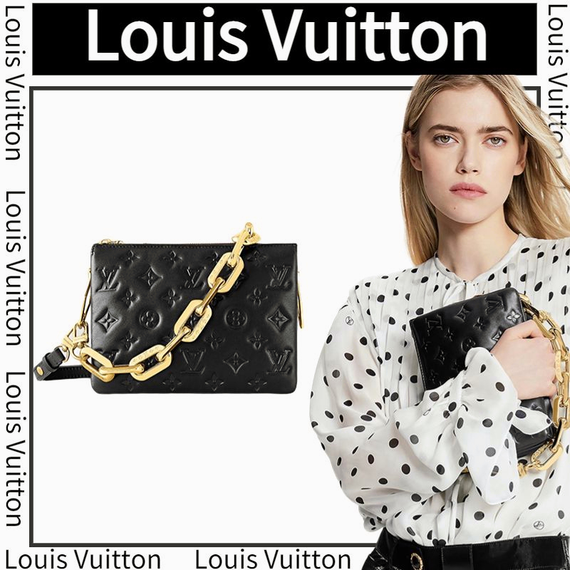 🎈หลุยส์ วิตตอง   LOUIS VUITTON  SAC COUSSIN BB/กระเป๋าสุภาพสตรี/กระเป๋าใบเล็กขนาดเล็ก/สไตล์ล่าสุด/น่ารักมากๆ/ซื้อของแท้จ