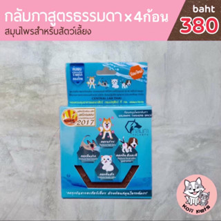 กลัมภา (KALAMPA) สูตรธรรมดา  แพ็ค4 ( 4ก้อน) ก้อนสมุนไพรแช่น้ำดื่มสำหรับสัตว์เลี้ยง แมวหรือสุนัขพันธ์เล็ก