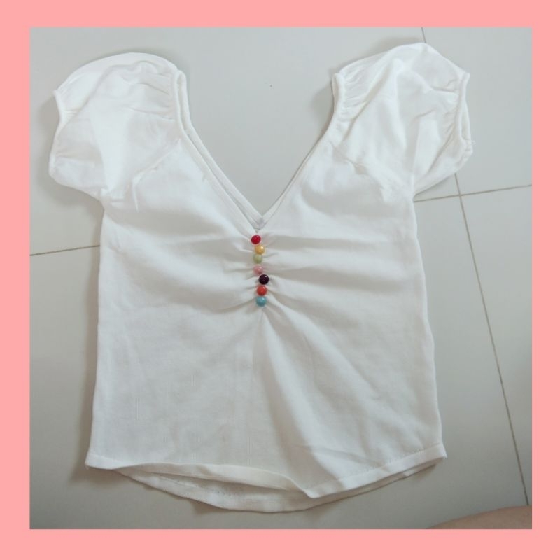 เสื้อแขนตุ๊กตา Topping collection มือสอง