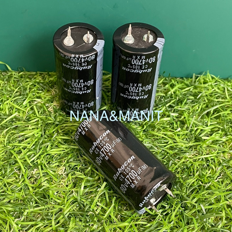 CAPACITOR 4700UF 80V(VDC) 25x50MM ขาเขี้ยว (แท้ใหม่)❗️พร้อมส่งในไทย🇹🇭ชิ้นละ