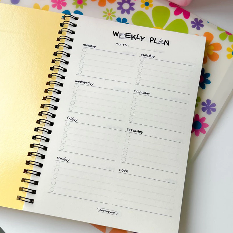 weekly plan v.2📎 | ใช้ได้นาน 2 ปี เลือกลายปกได้ 🛼🍧✏️