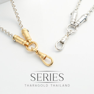 Thara gold  รุ่น series งานเงินแท้ 925% เม็ดเงินนำเข้าจากประเทศอิตาลี ดีไซน์เรียบ หรู (ผ่าหวาย2.5 มิล)