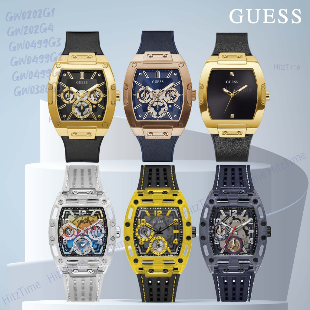 Guess นาฬิกาข้อมือผู้ชาย ผู้หญิง รุ่น GW0202G1 GW0202G2 GW0202G3 นาฬิกาแบรนด์เนม สินค้าขายดีของแท้ พ