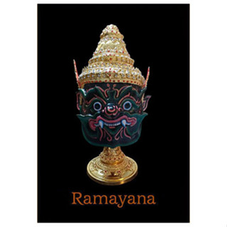 หัวโขน รามเกียรติ์ Ramayana Ban Ruk Rahu Head Statue (ราหู) (1/1 Wearable)