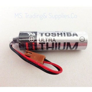 Toshiba LITHIUM BATTERY FOR PLC ER6V/3.6V TOSHOBA พร้อมสายและขั้วต่อ